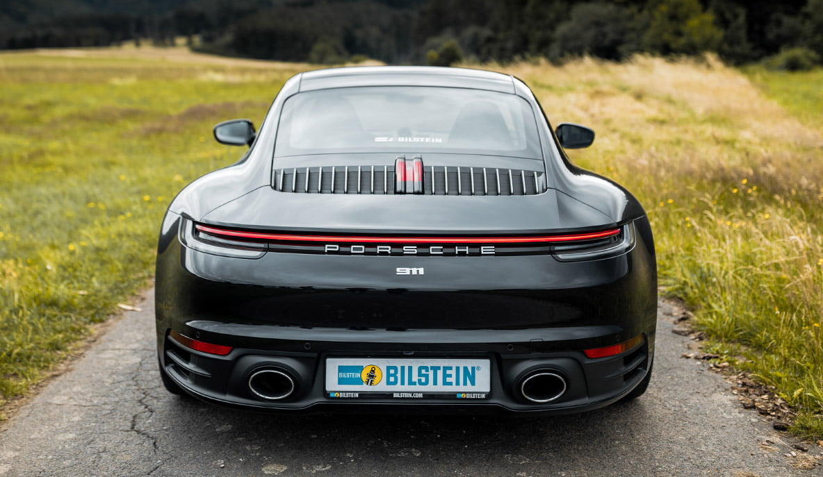 Heck eines Porsche 992 von Hinten